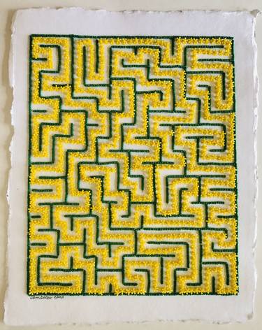 Original Abstract Patterns Mixed Media by Peggy Dembicer