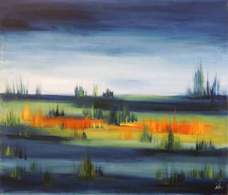 Original Expressionism Nature Painting by Ingrid Knaus