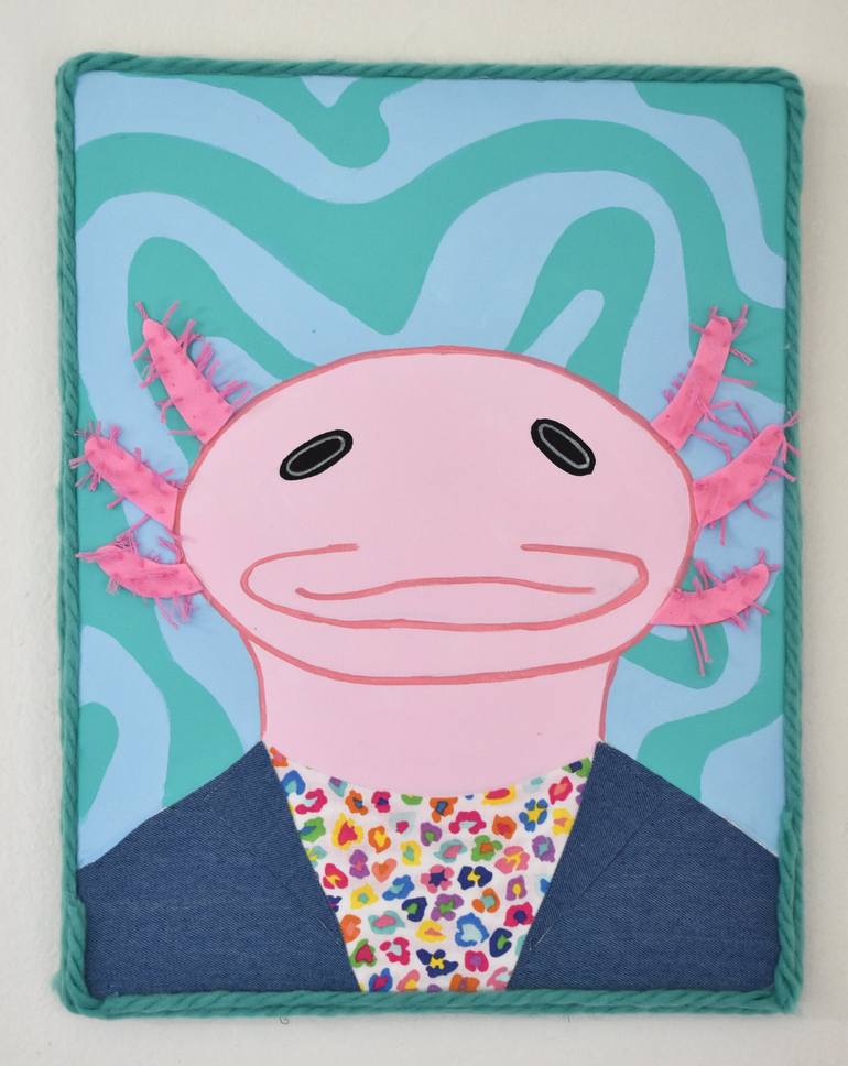 Original Folk Animal Painting by Emily Veldman