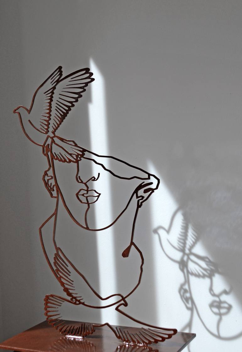 Original Minimalism Classical Mythology Sculpture by Christina Moschou