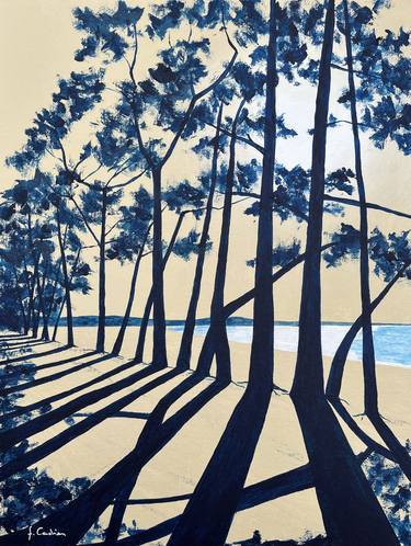 Original Art Deco Landscape Painting by Frederic Cadiou