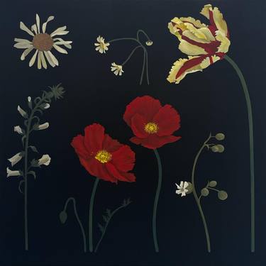 Original Contemporary Floral Painting by Yoojin Shin