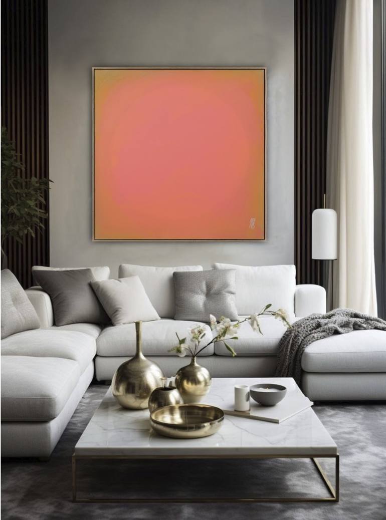 Original Color Field Painting Geometric Painting by Mila Weis