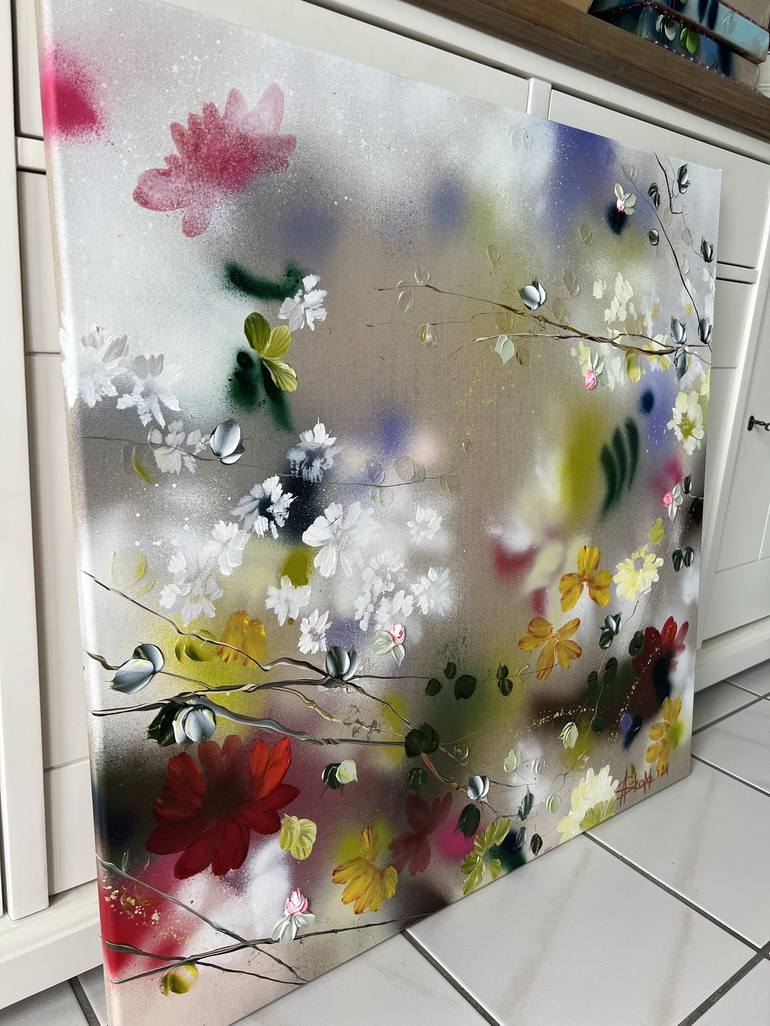 Original Abstract Floral Painting by Anastassia Skopp