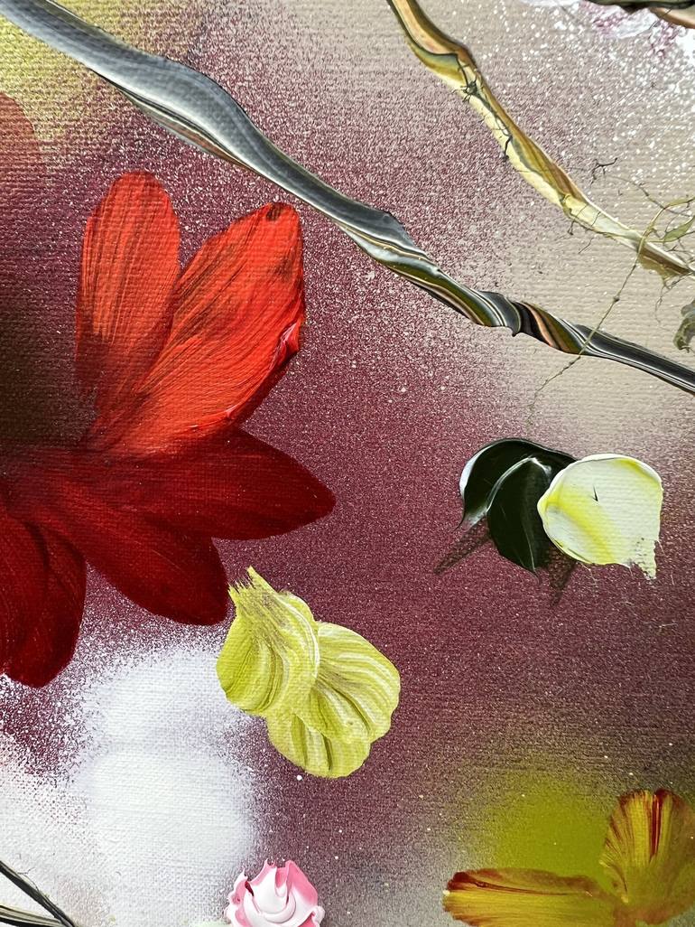 Original Abstract Floral Painting by Anastassia Skopp