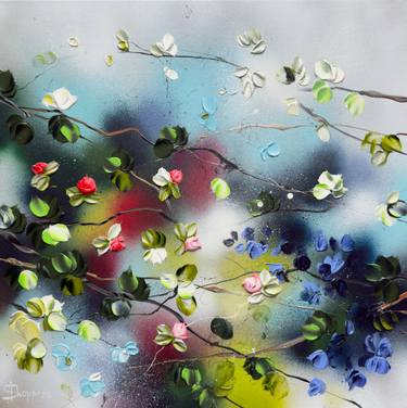 Original Abstract Floral Painting by Anastassia Skopp