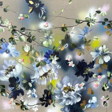 Original Abstract Floral Painting by Anastassia Skopp