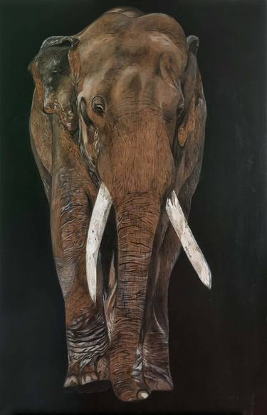 Original Art Deco Animal Painting by Sanduni Beddage