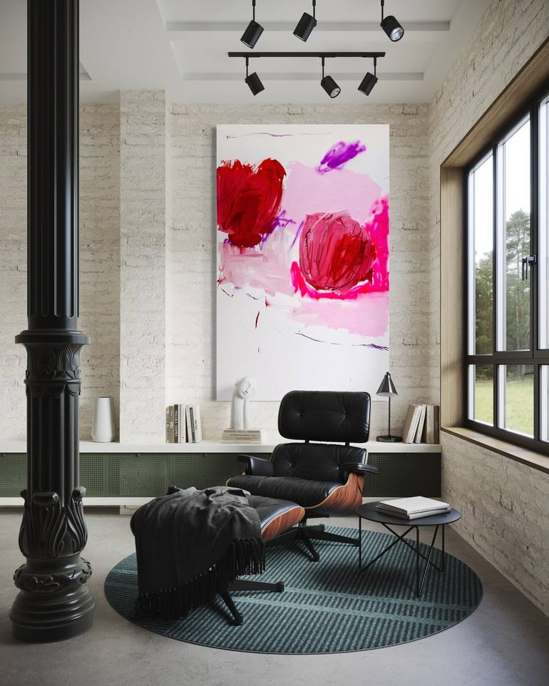 Original Abstract Expressionism Abstract Painting by Manuela Karin Knaut