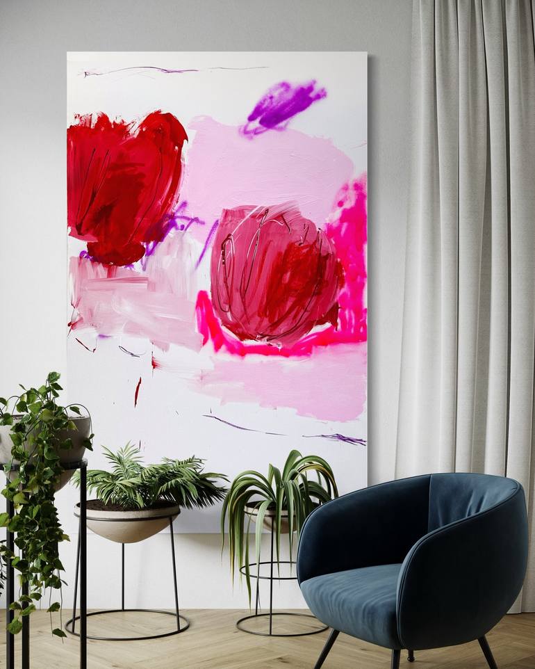 Original Abstract Expressionism Abstract Painting by Manuela Karin Knaut