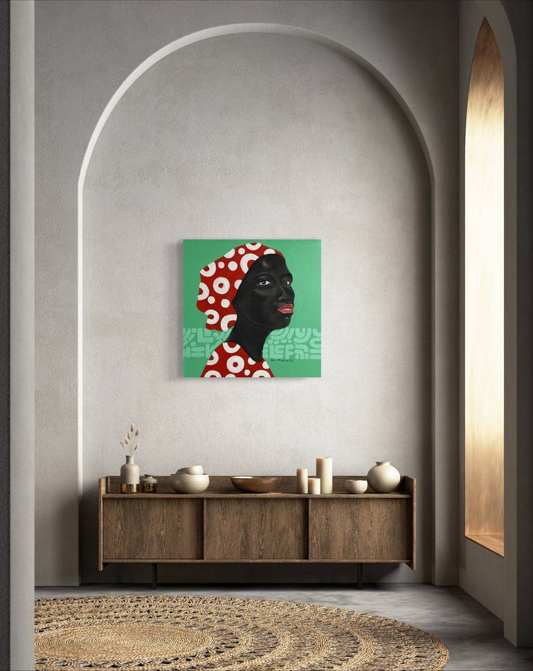 Original Contemporary Women Mixed Media by Oluwafemi Akanmu