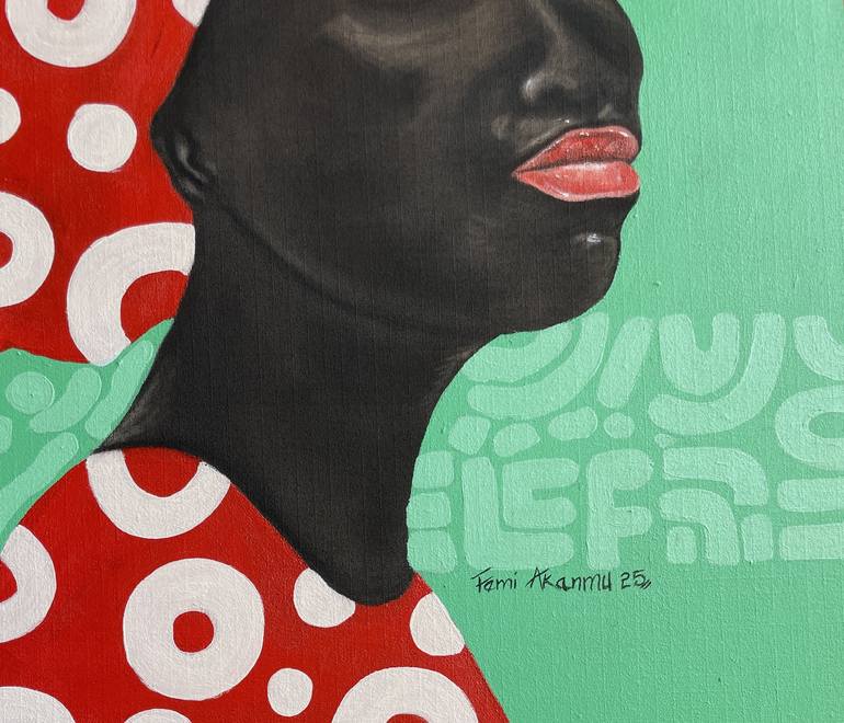 Original Contemporary Women Mixed Media by Oluwafemi Akanmu