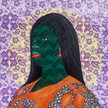 Original Abstract Expressionism Women Painting by Oluwafemi Afolabi