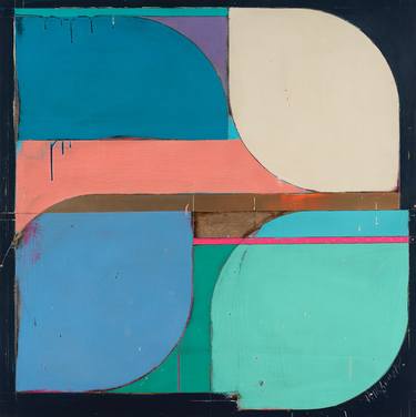 Original Art Deco Abstract Painting by Rey Alfonso