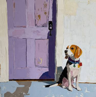 Original Abstract Dogs Painting by Sahar Manri