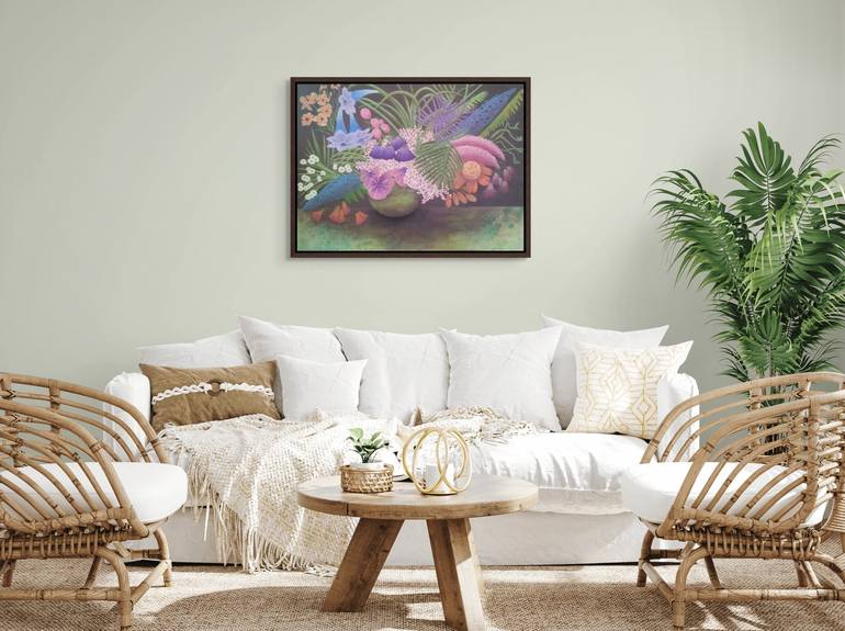 Original Abstract Floral Painting by Alison Adams