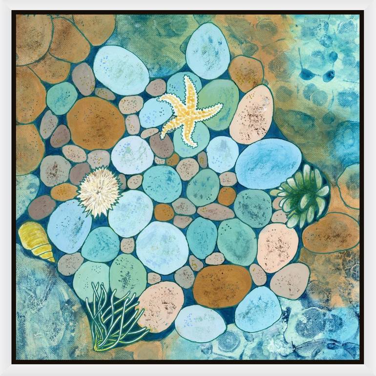 Original Abstract Beach Painting by Alison Adams