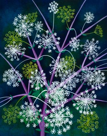 Original Abstract Floral Painting by Michael Pfleghaar