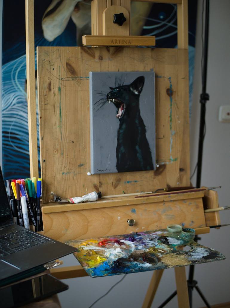 Original Realism Animal Painting by Oleksii Gnievyshev