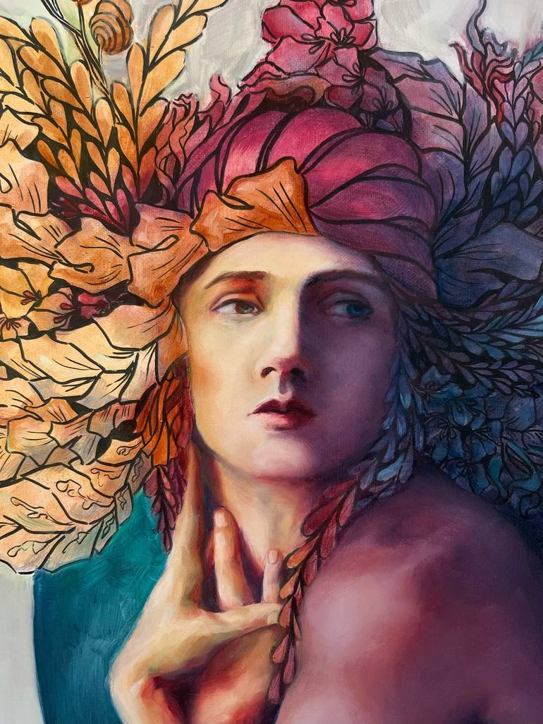 Original Art Nouveau People Painting by Oksana Ketova Provenzano