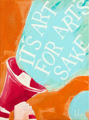 Original Illustration Typography Painting by Francesca Laude