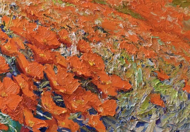 Original Impressionism Floral Painting by Suren Nersisyan