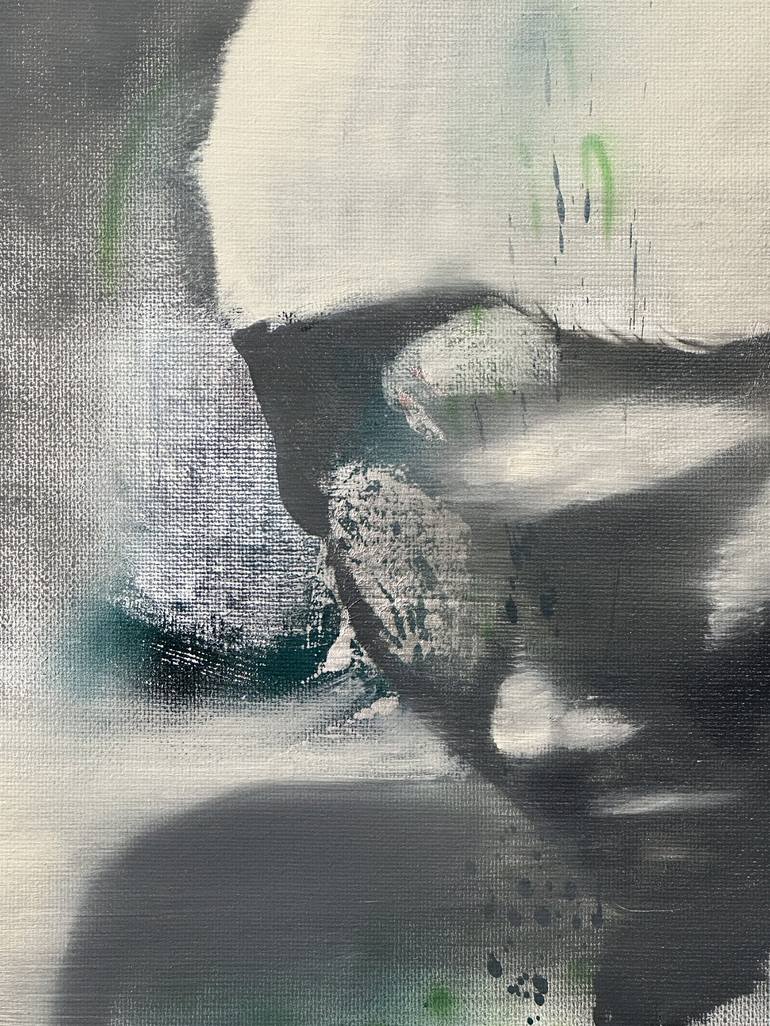 Original Conceptual Men Painting by János Huszti