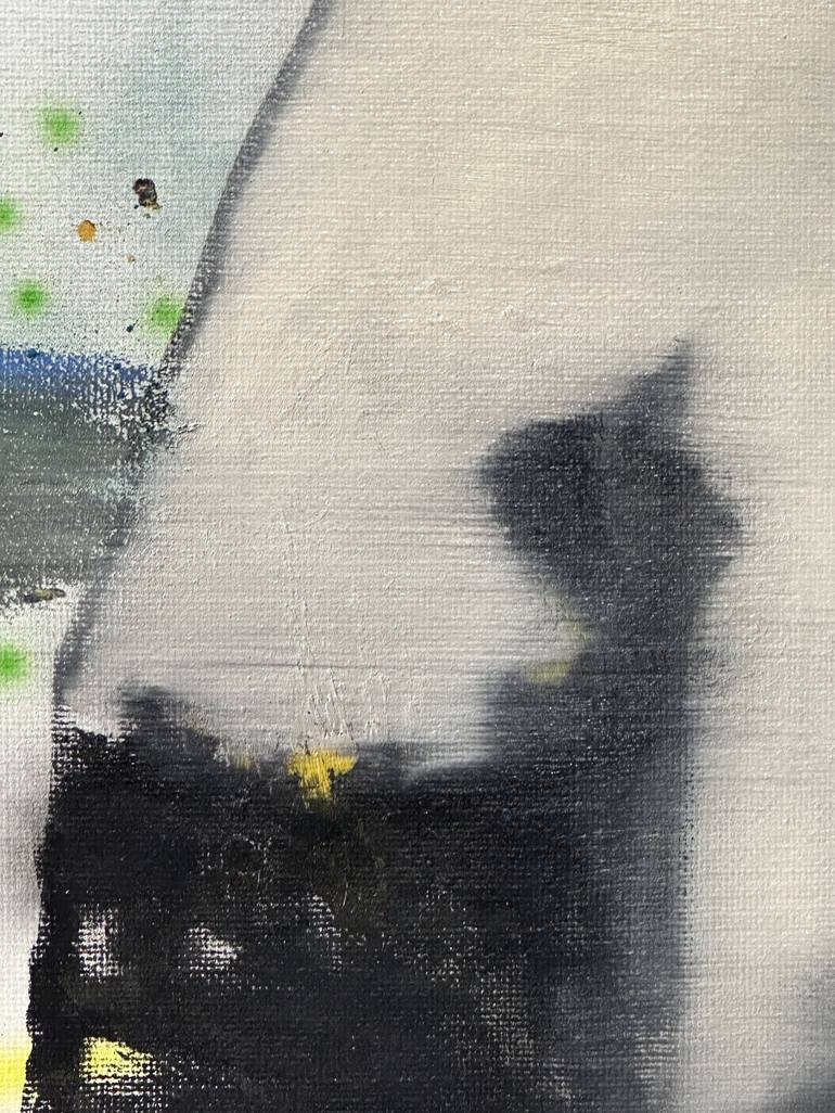 Original Conceptual Men Painting by János Huszti