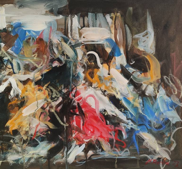 Original Abstract Expressionism Abstract Painting by Mandy Racine