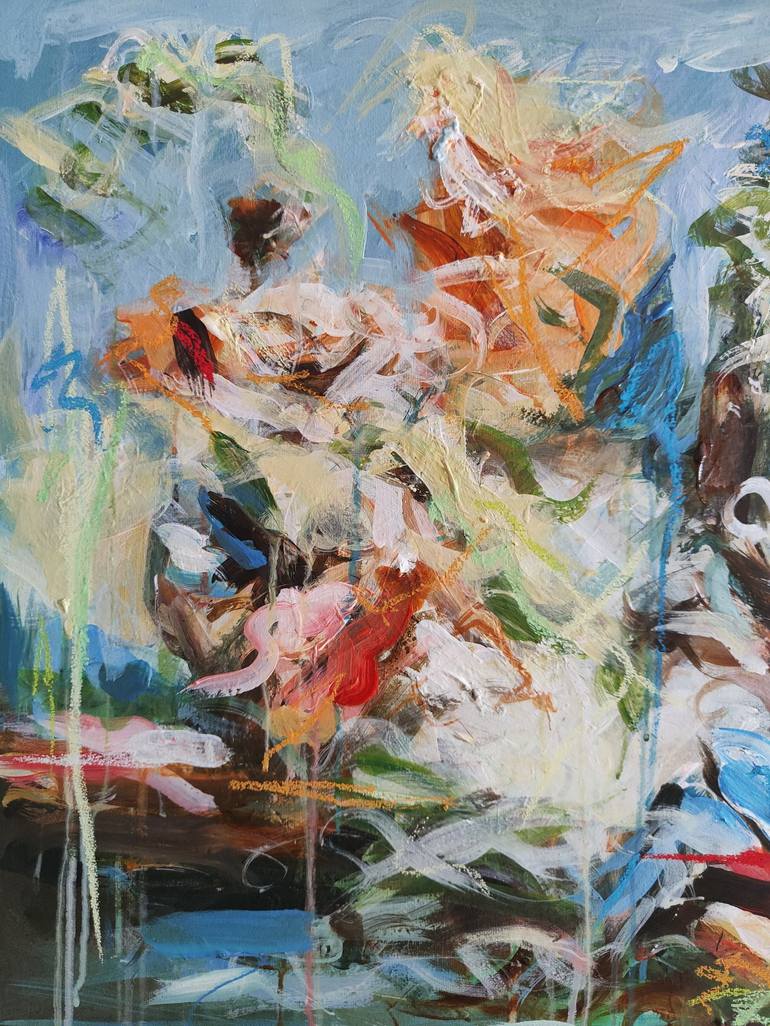Original Abstract Expressionism Classical Mythology Painting by Mandy Racine