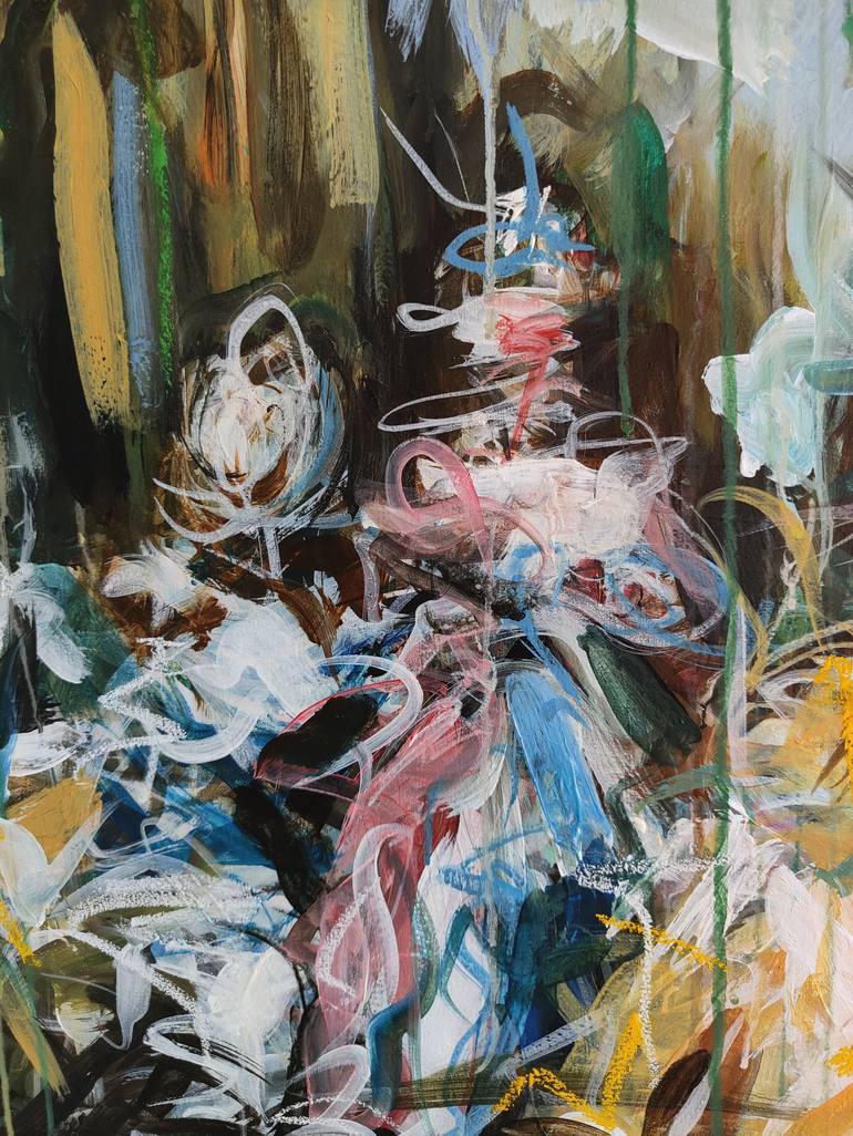 Original Abstract Expressionism People Painting by Mandy Racine