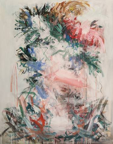 Original Abstract Expressionism People Painting by Mandy Racine
