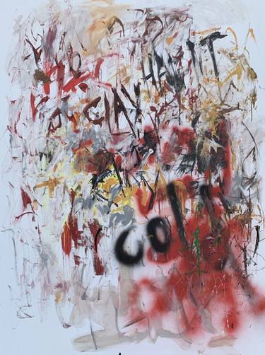 Original Abstract Expressionism Abstract Painting by Khalid Alzayani