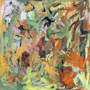 Original Abstract Expressionism Abstract Painting by Khalid Alzayani