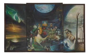 Original Art Nouveau Abstract Painting by Besik Arbolishvili