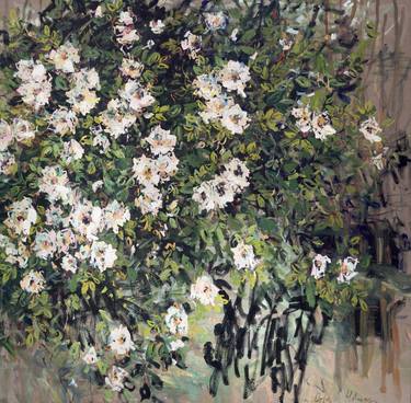 Original Impressionism Garden Painting by Lilia Orlova-Holmes