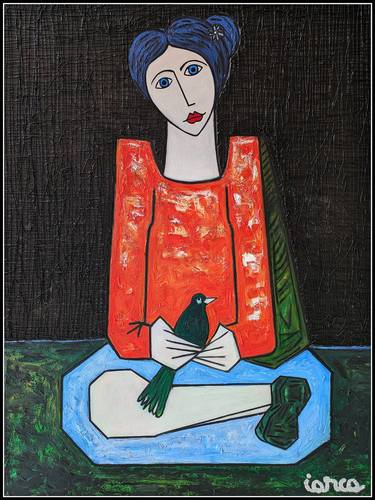 Original Art Deco Women Painting by Iarca Gallery