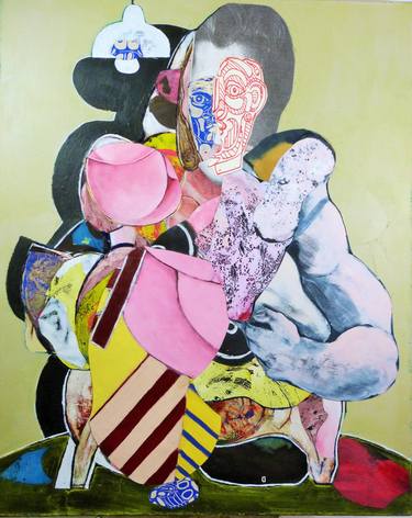 Original Figurative Portrait Collage by Pascal Marlin