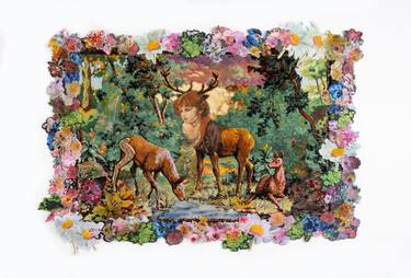 Original Conceptual Animal Mixed Media by Leisa Rich