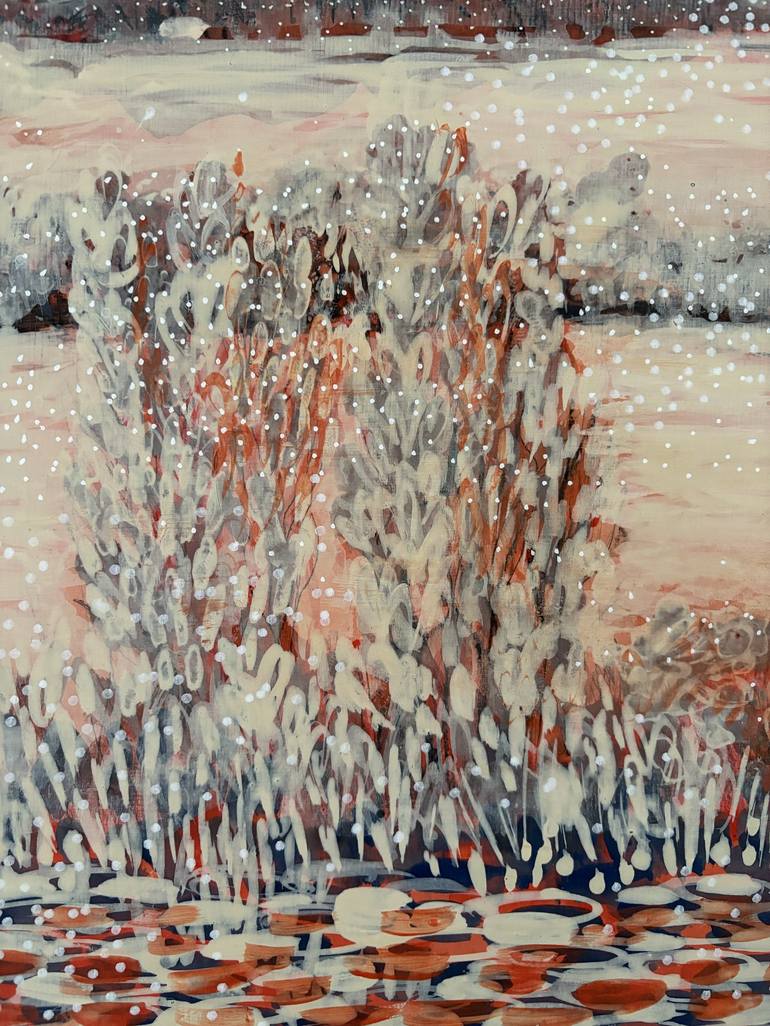 Original Abstract Landscape Painting by Stéphanie De Malherbe