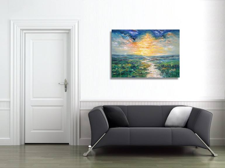 Original Abstract Expressionism Landscape Painting by Peter Nottrott