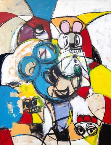 Original Pop Art Abstract Painting by Tommy Lennartsson
