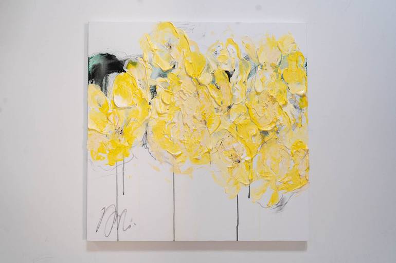 Original Abstract Floral Painting by Tomoya Nakano