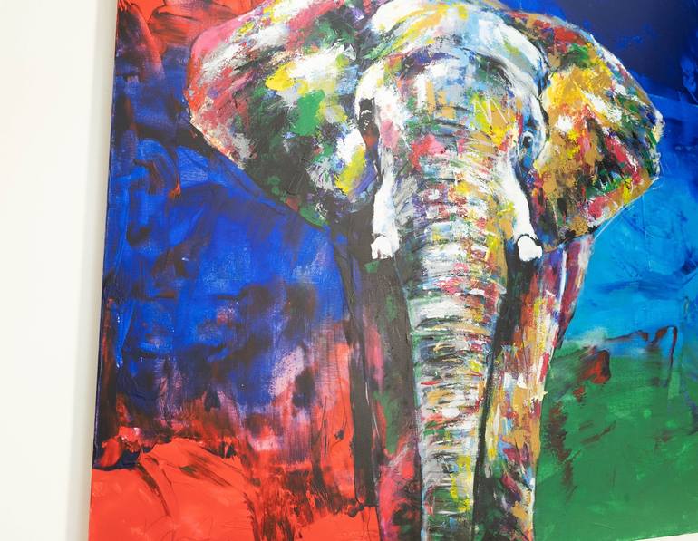 Original Abstract Animal Painting by Tomoya Nakano