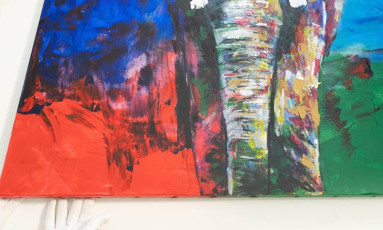 Original Abstract Animal Painting by Tomoya Nakano