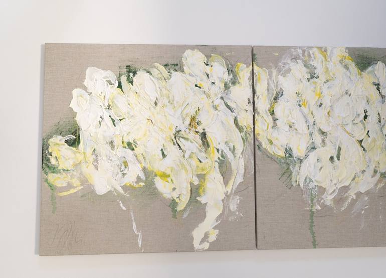 Original Abstract Floral Painting by Tomoya Nakano