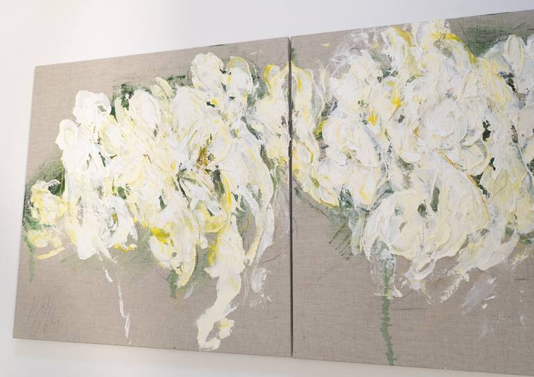 Original Abstract Floral Painting by Tomoya Nakano