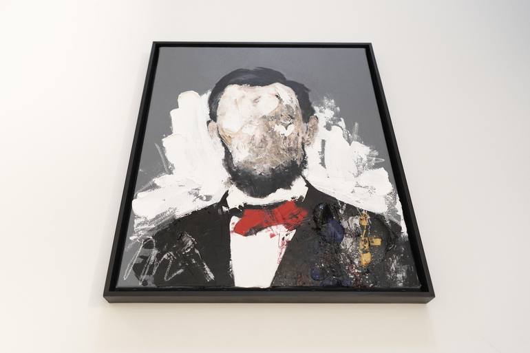 Original Abstract Men Painting by Tomoya Nakano