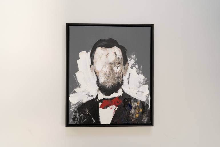 Original Abstract Men Painting by Tomoya Nakano