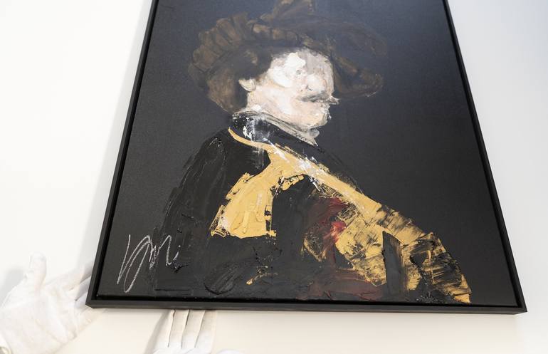 Original Abstract Men Painting by Tomoya Nakano